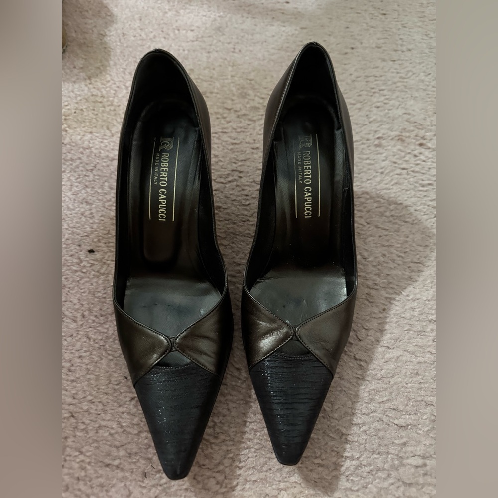 Roberto Capucci Metalic Brown Women's Shoes Size 9